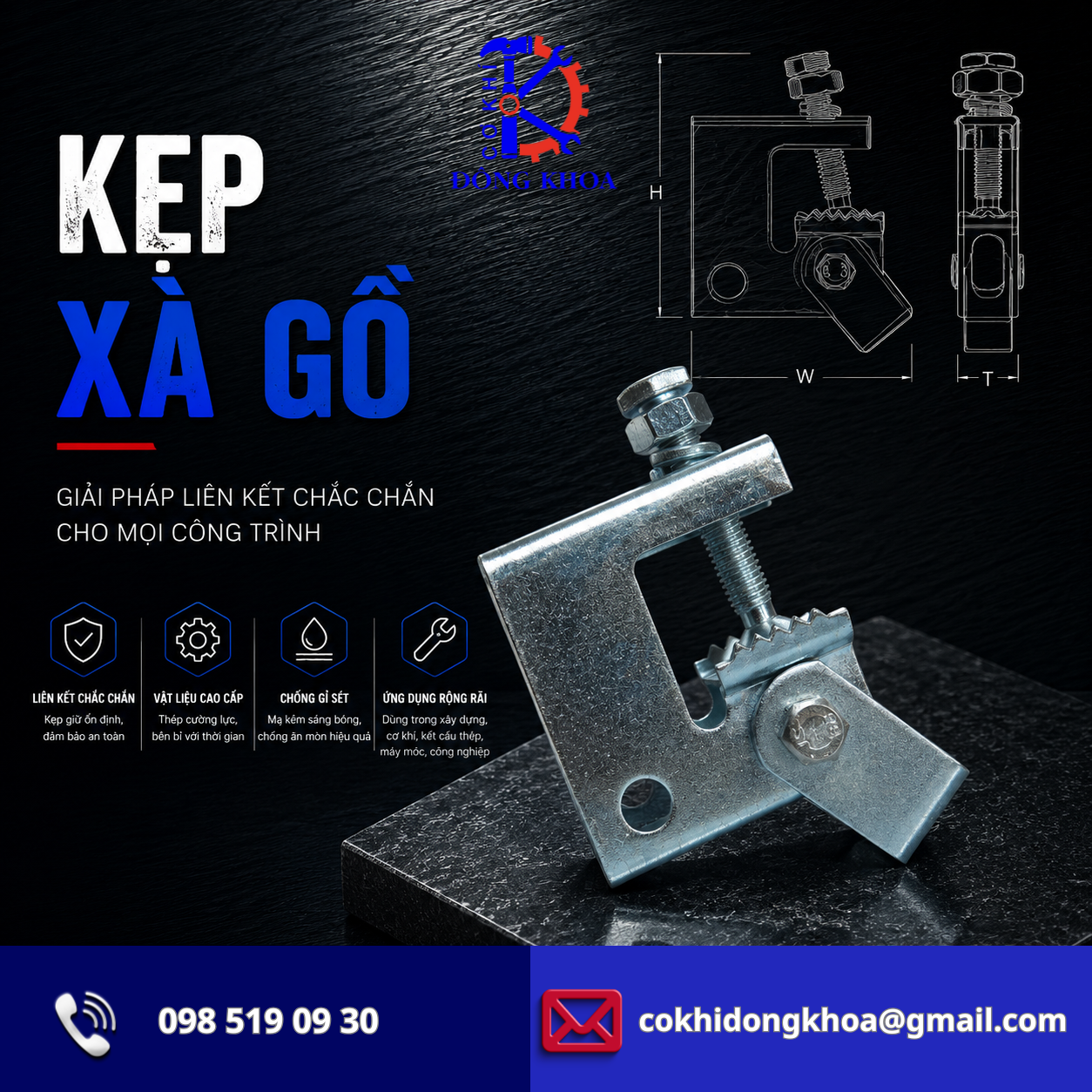 KẸP XÀ GỒ